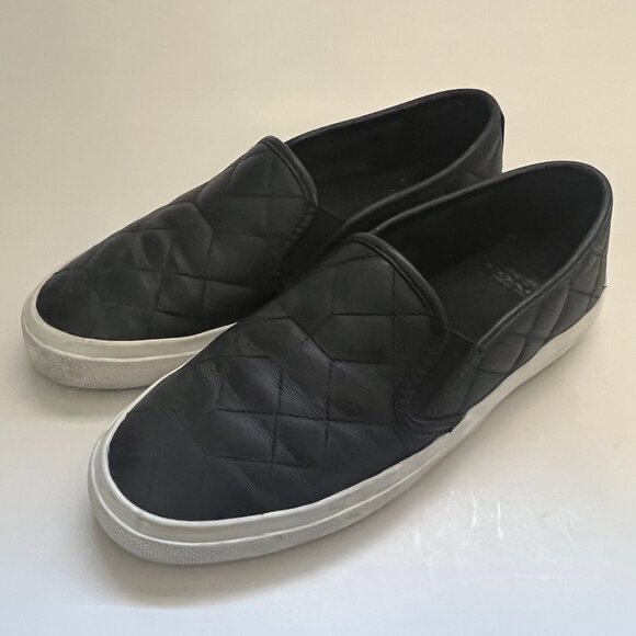 Coach Chrissy Black Quilted Sneaker - Picture 1 of 5